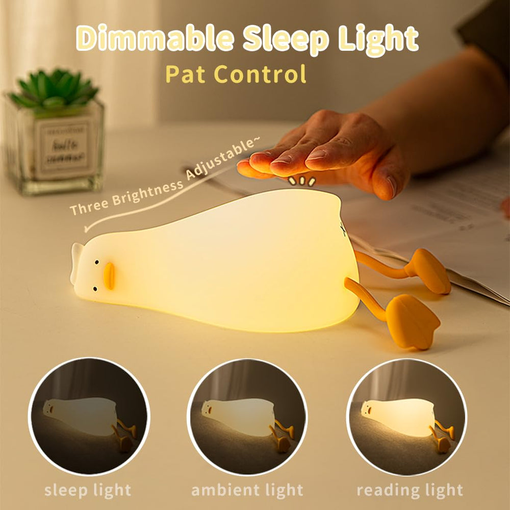 LiuXxdym LED duck lamp serves as handy bedside touch light