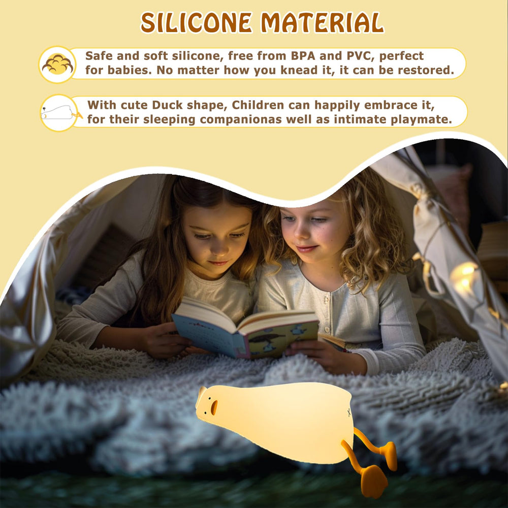 LiuXxdym rechargeable duck night light reduces need for frequent battery changes