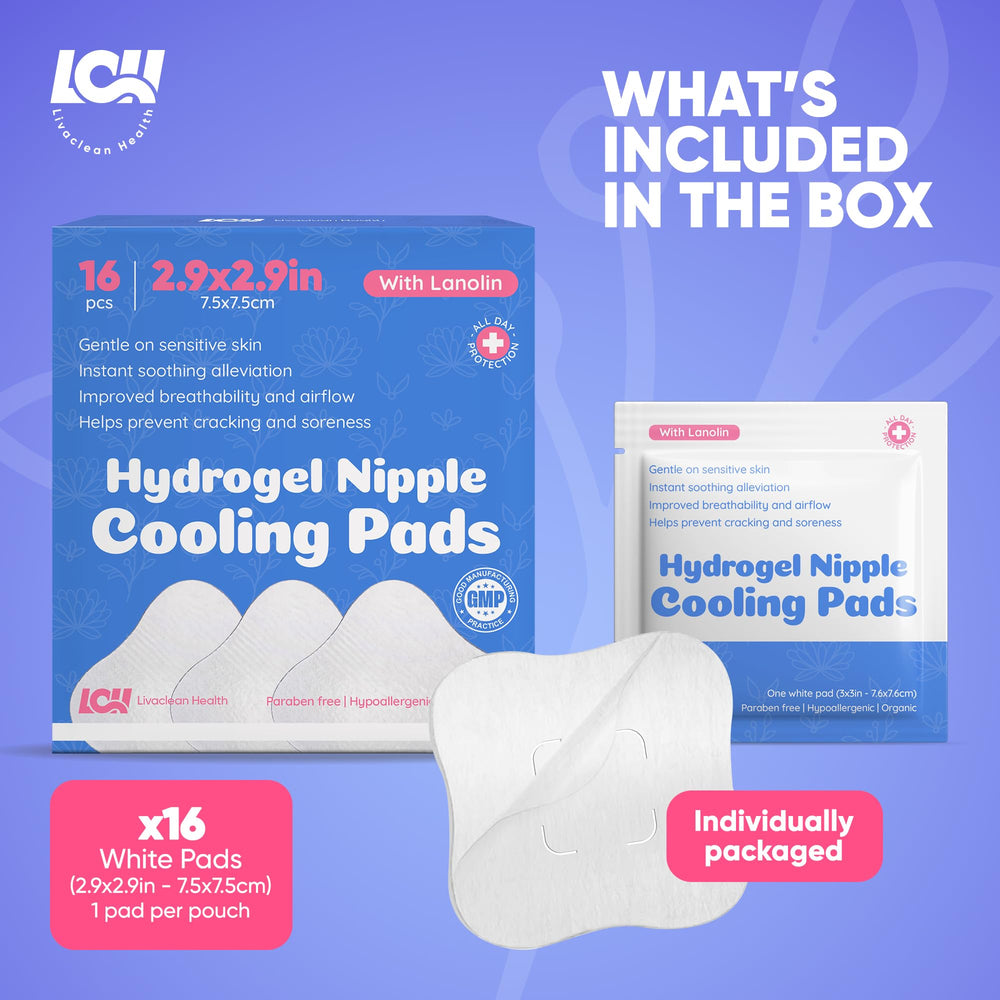 Livaclean Health nipple pads on bra protect skin from friction