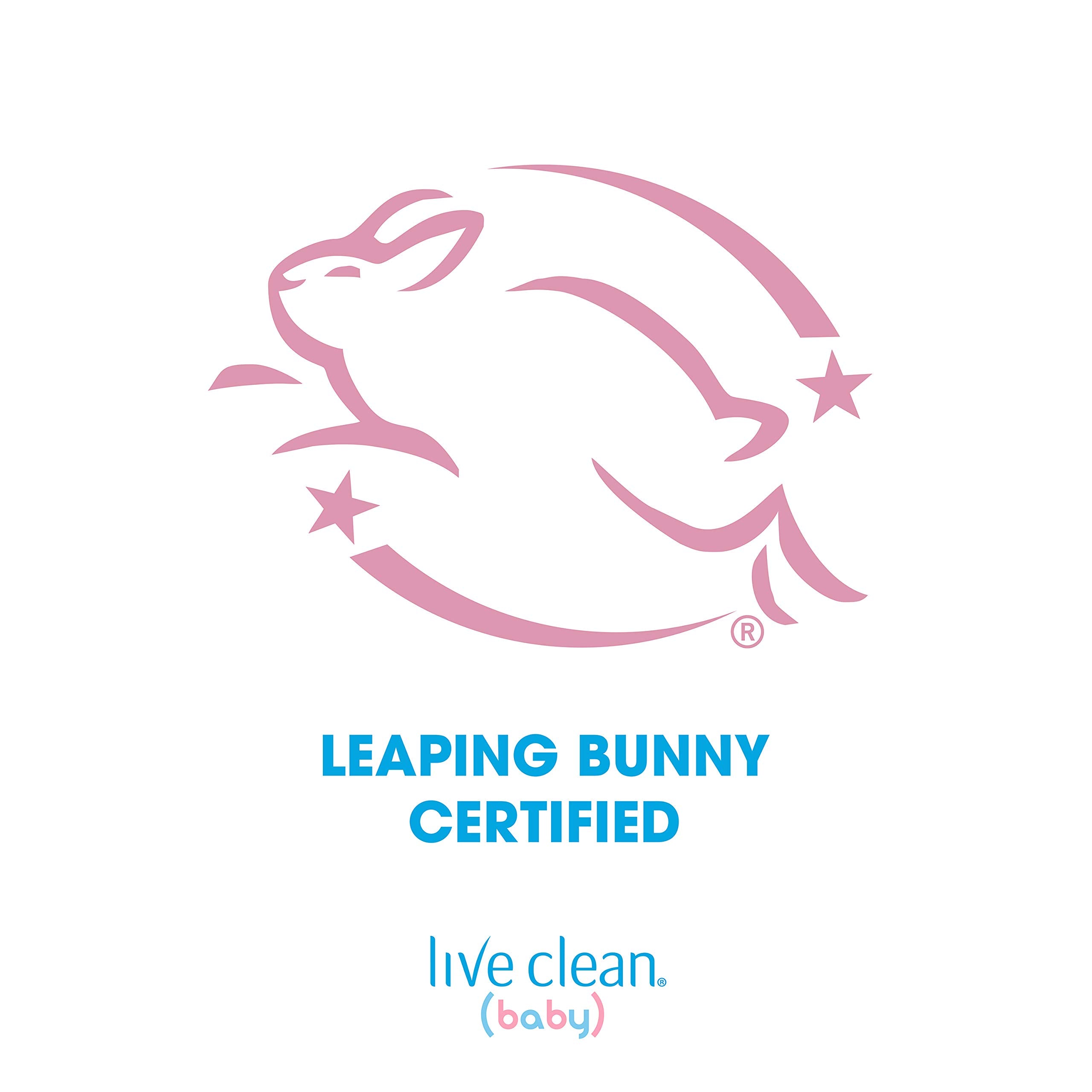 Live Clean Baby Lotion bottle back with usage tips for gentle baby care.