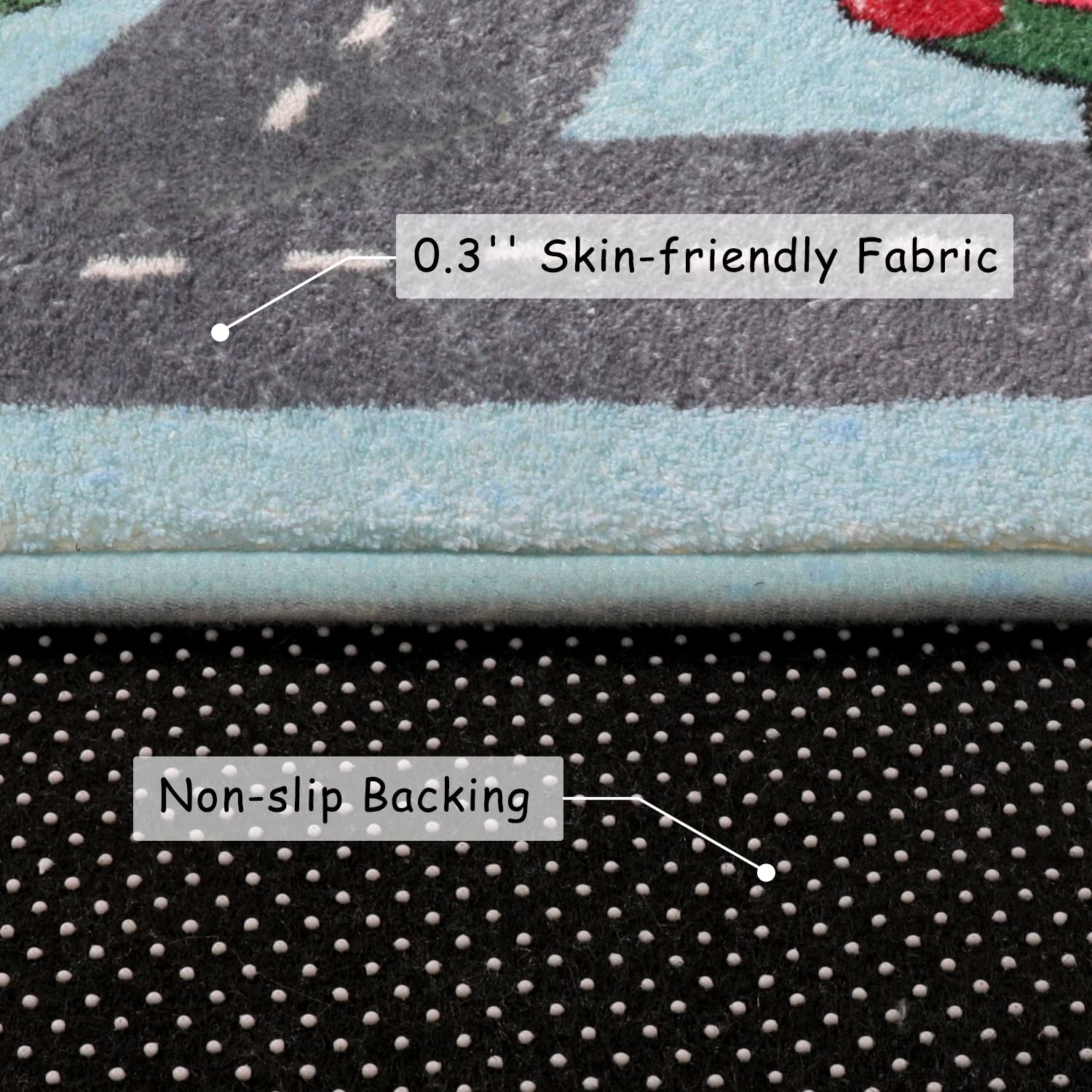 LIVEBOX rug is machine-washable in cold water for easy cleaning