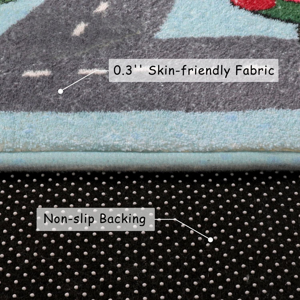 LIVEBOX rug is machine-washable in cold water for easy cleaning