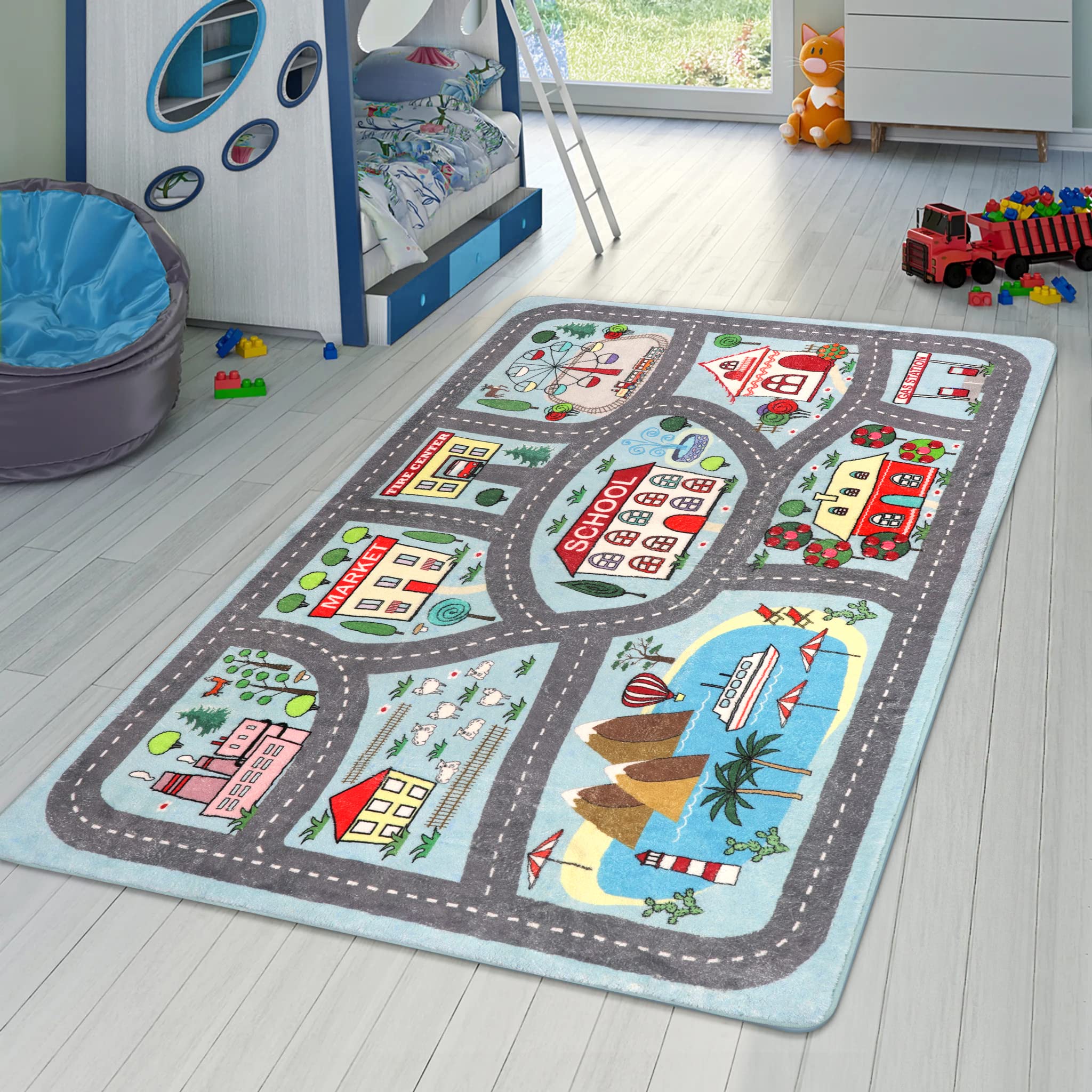 LIVEBOX Soft Kids Rug cozy-bedroom setup invites calm play and learning