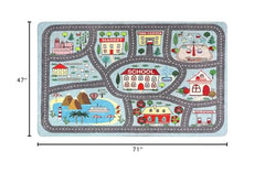 LIVEBOX Soft Kids Rug road design closeup highlights imaginative road play