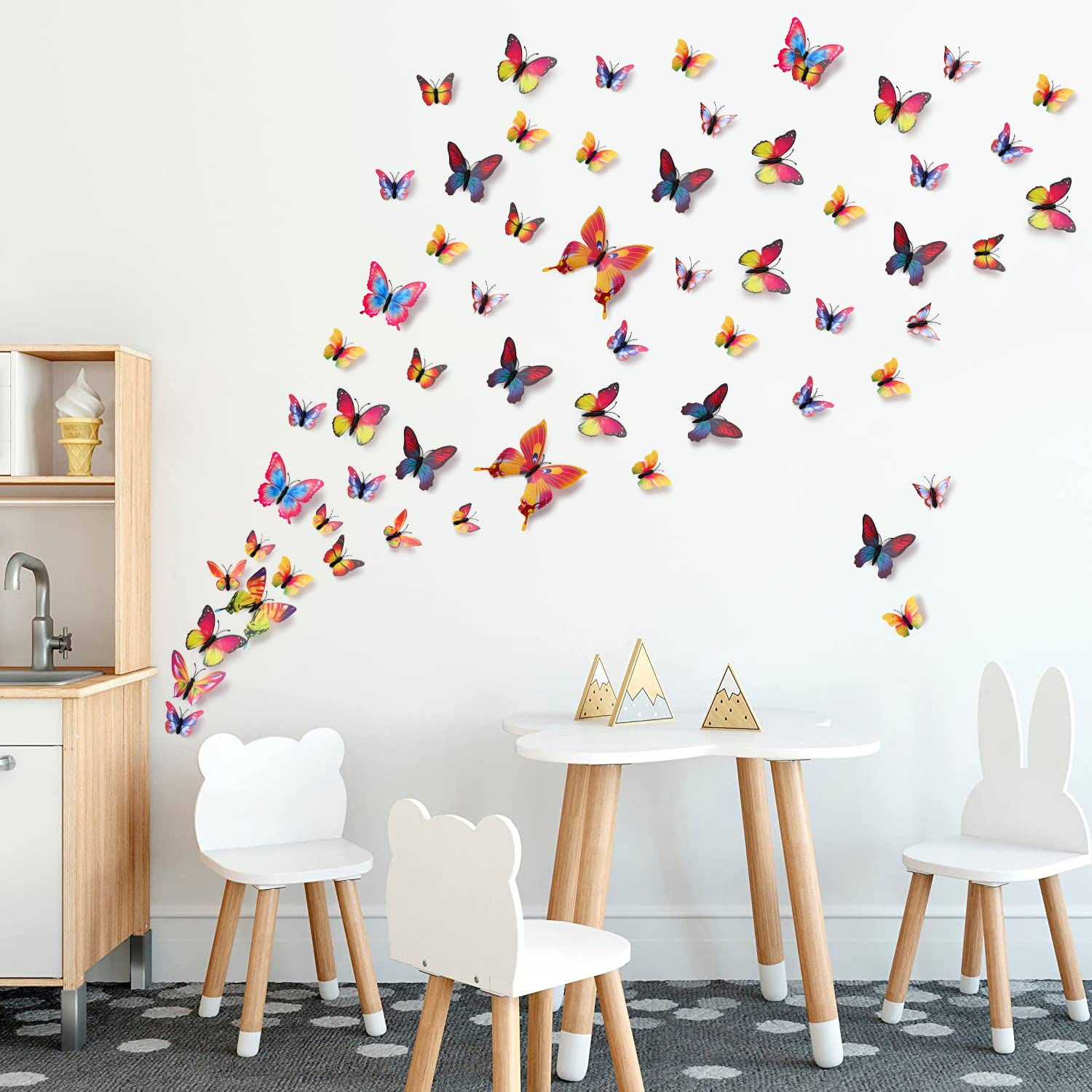 LiveGallery butterfly wall decals suitable for classrooms and offices.
