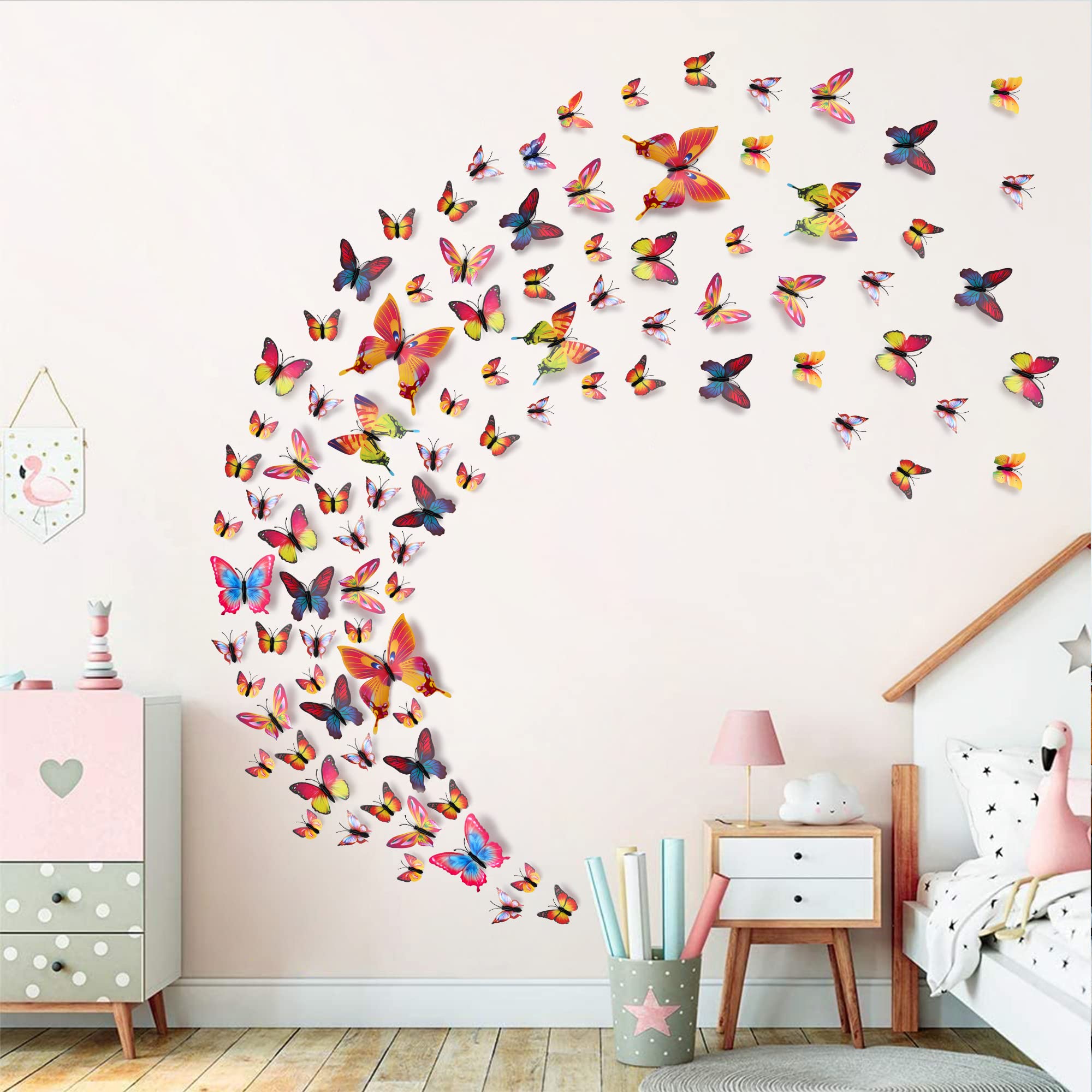 LiveGallery butterfly decals arranged for a DIY wall art layout.