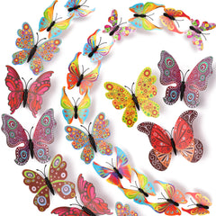 LiveGallery butterfly wall decal kit with vibrant shapes for creative kids room decorating.
