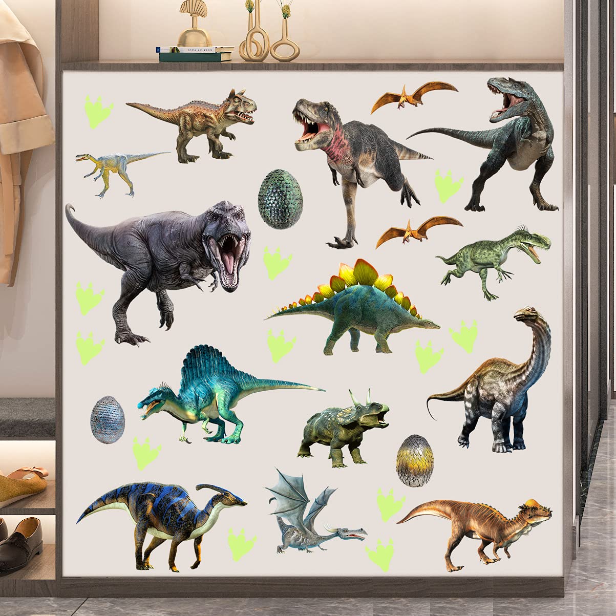 LiveGallery dino paw print sticker adds a playful trail for wall art
