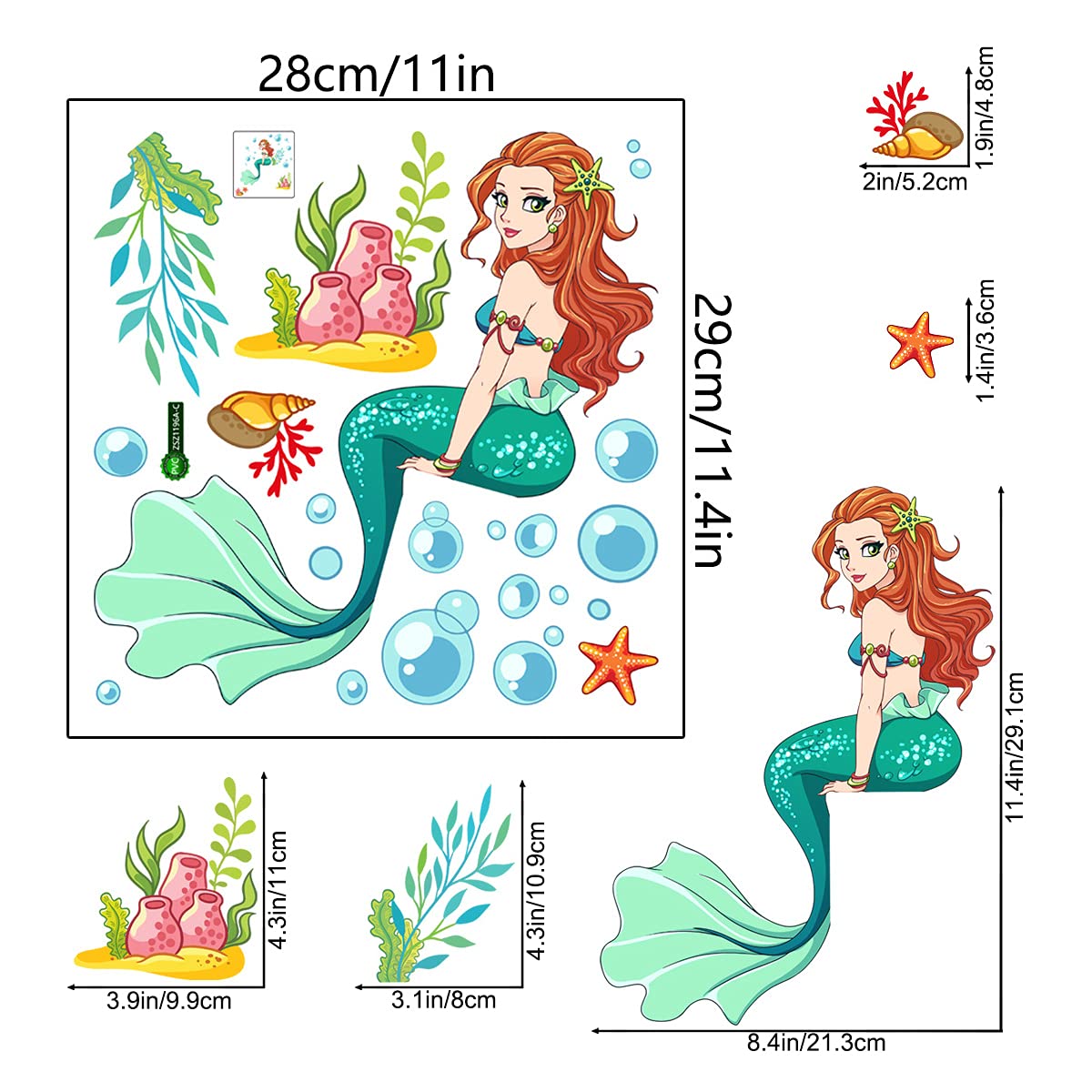LiveGallery luminous mermaid borders along ceiling for whimsical room framing