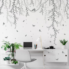 LiveGallery hanging willow branch wall sticker creates calming nursery ambiance