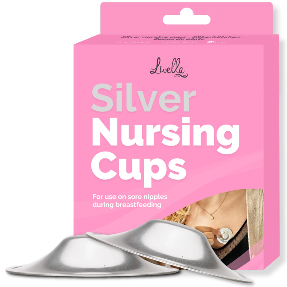 Livella Silver Nursing Cups close-up showing protective barrier for nipples.