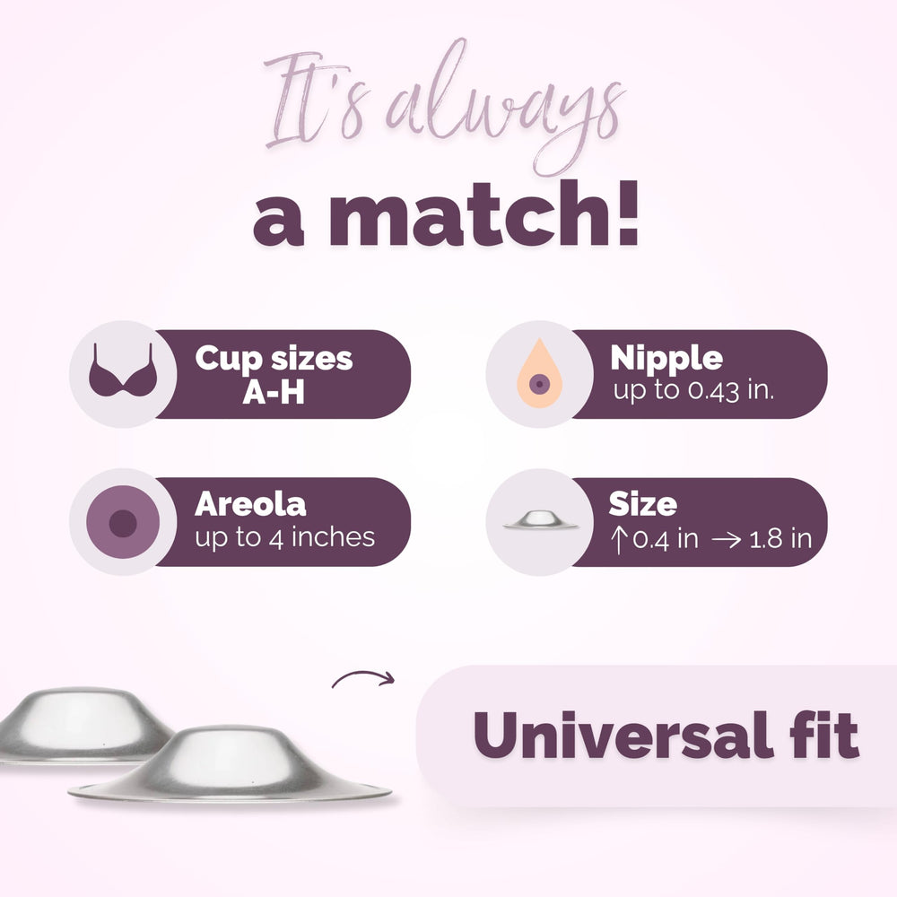 Livella Silver Nursing Cups made in Germany with 999 silver.