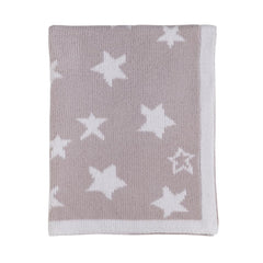 Living Textiles Chenille Blanket Grey Galaxy close-up of ultra-soft fabric for cozy touch