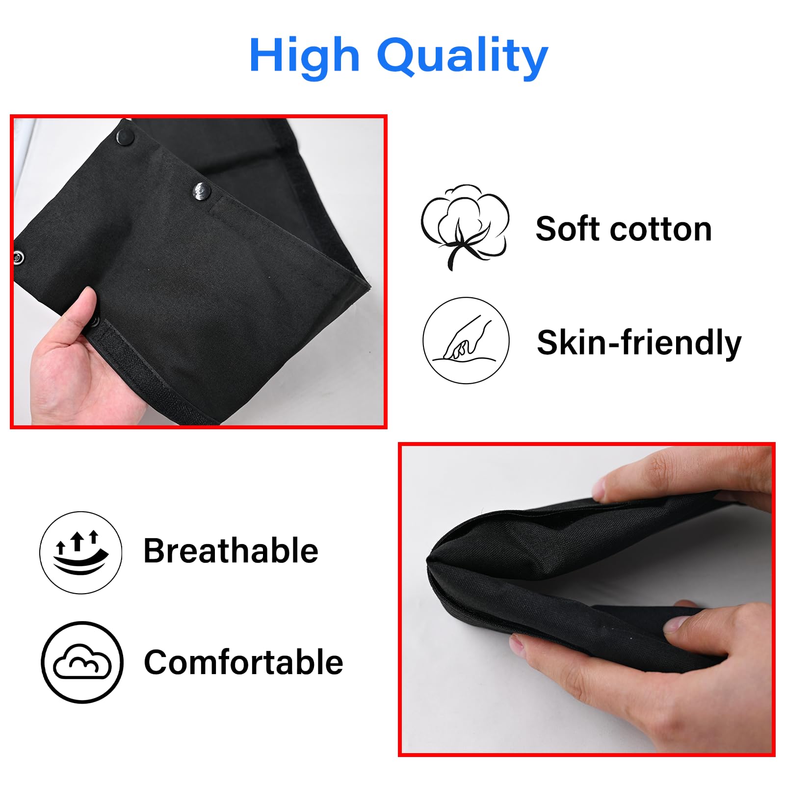 LiXiongBao cotton grip cover close-up highlights breathable texture and sweat absorption.