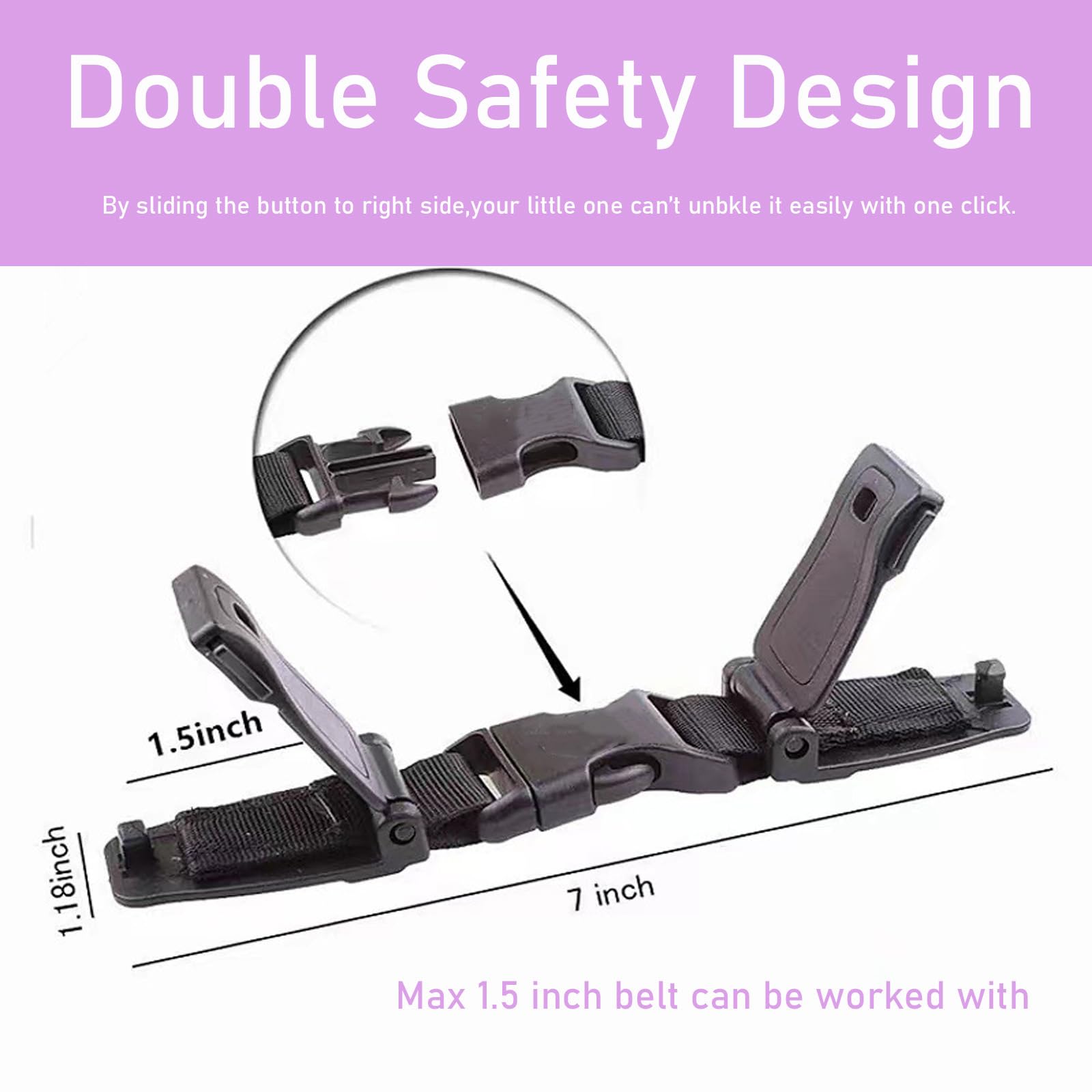 LiXiongBao harness buckle on stroller demonstrates quick one-handed release