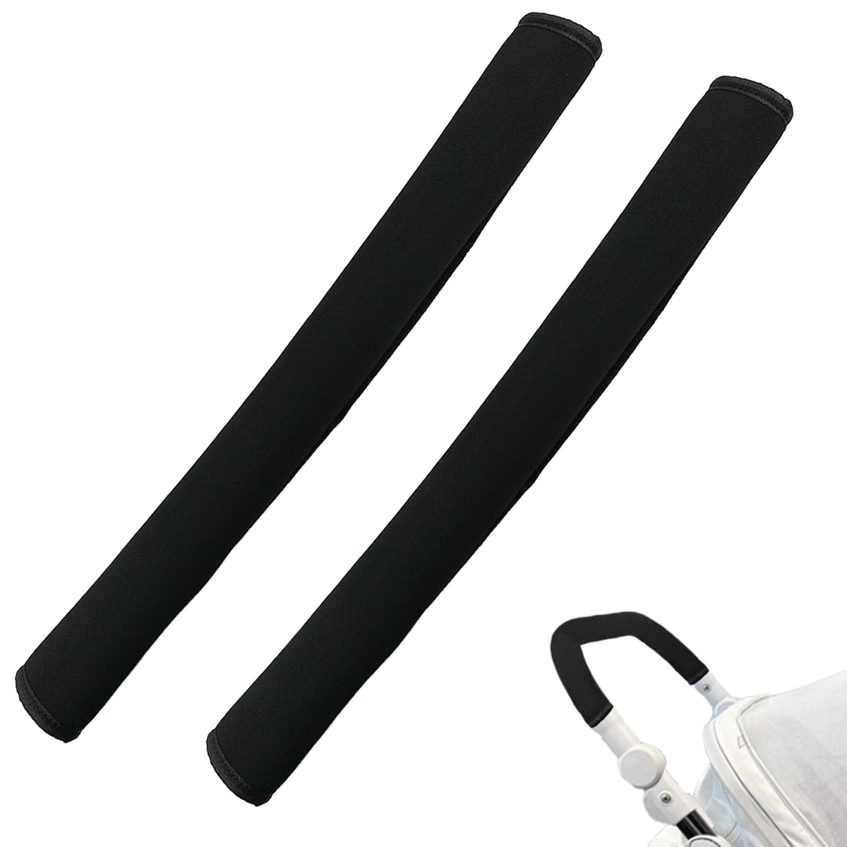 LiXiongBao stroller handlebar cover front view with soft grip for comfortable strolling