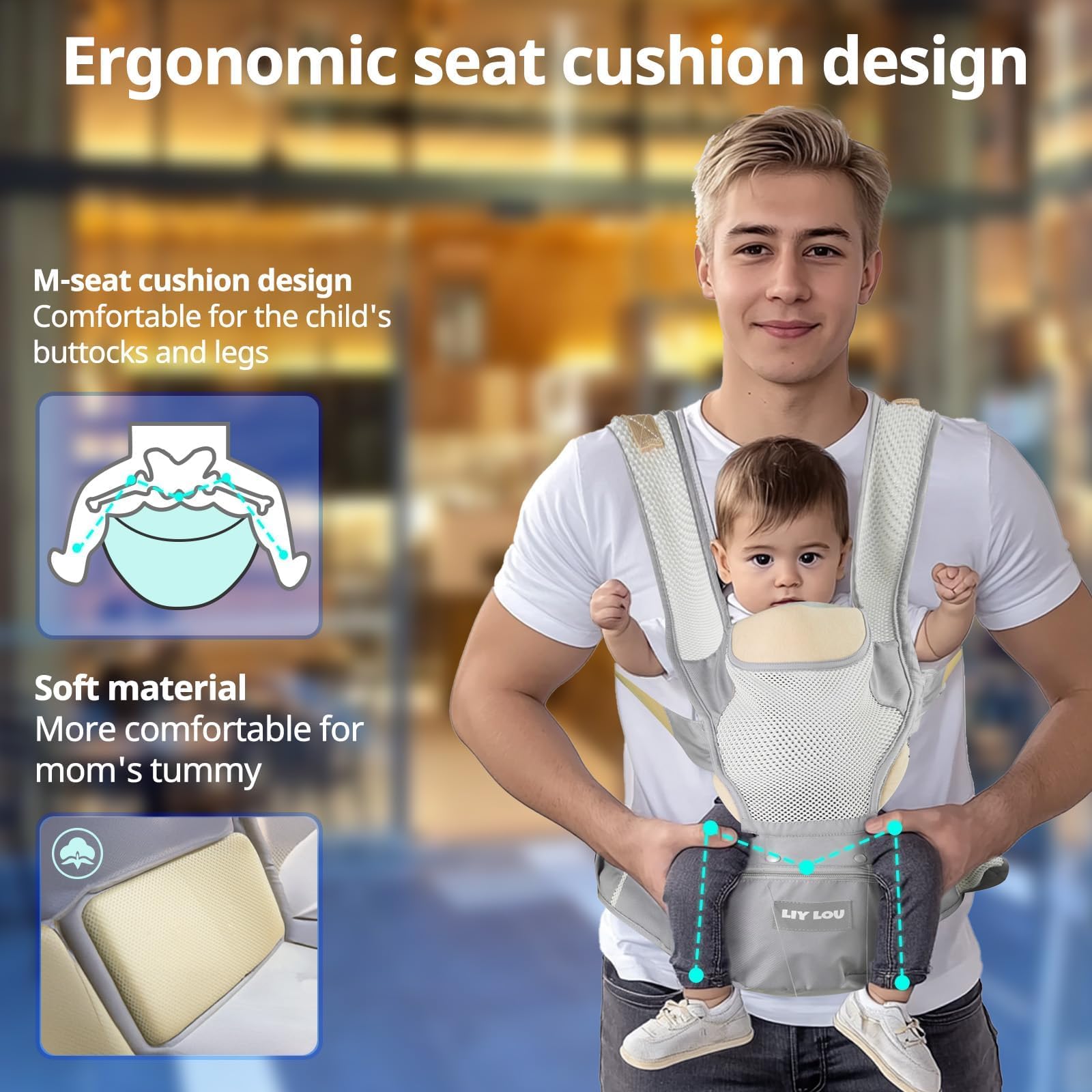 LiyLou detachable horizontal carry demonstrates versatile 6-in-1 options.