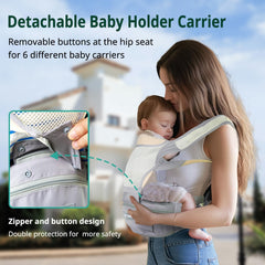 LiyLou baby carrier front-facing-out view supports hands-free bonding during exploration.