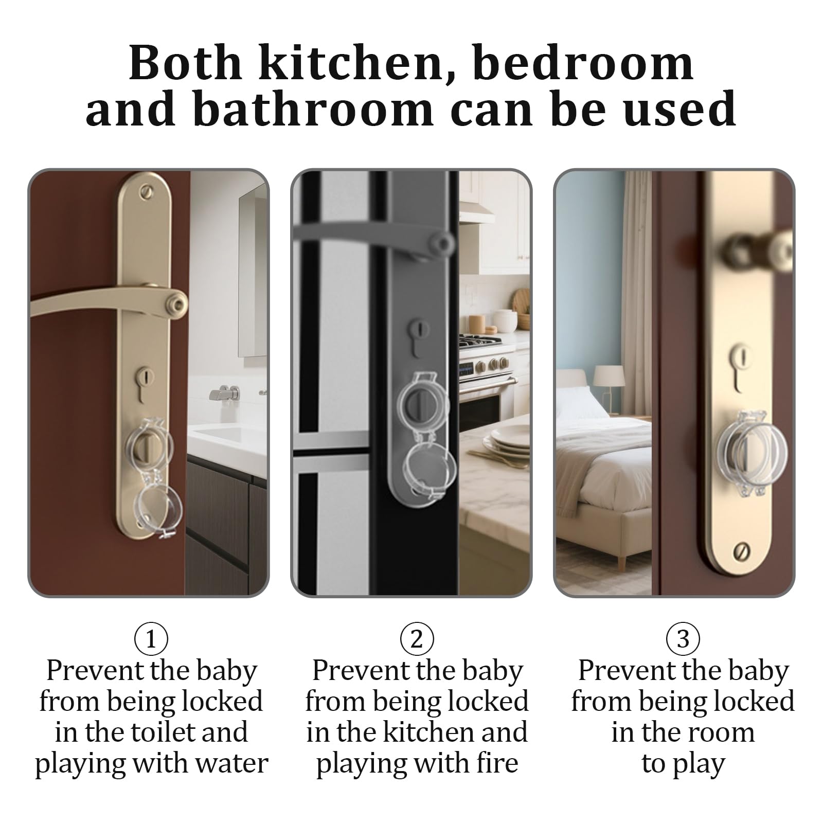 LJHYSD deadbolt cover promotes kid safety by preventing turning the bolt.