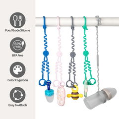 LJOWJVA toy straps attached to a stroller for easy reach