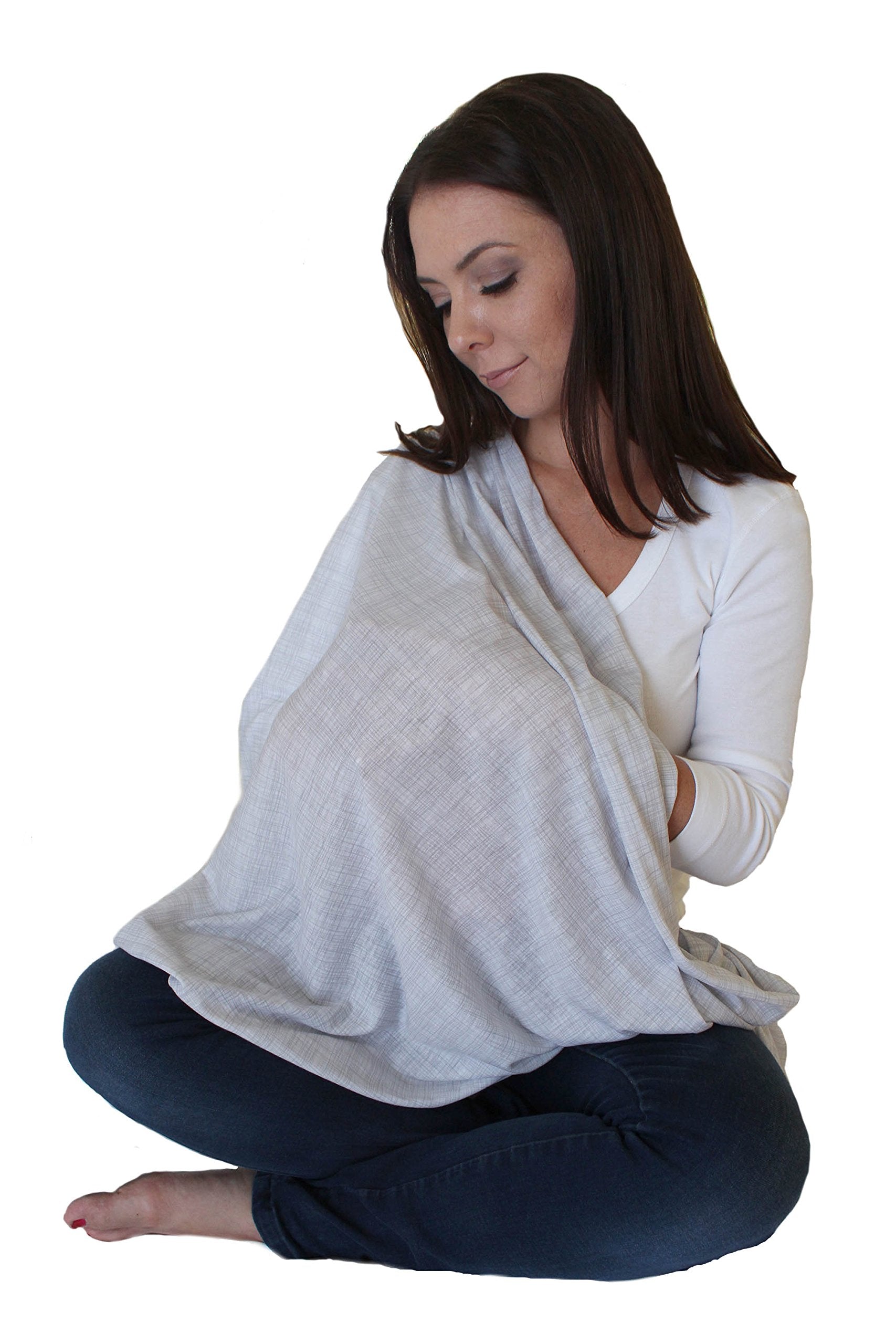 LK Baby Infinity Nursing Scarf showcased in a doubles loop for full coverage.