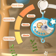 LKNUIYIE baby crib mobile 360-degree rotation rattles engage vision