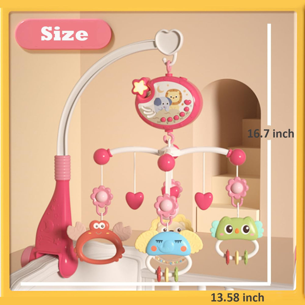 LKNUIYIE baby crib mobile red color adds bright focal point in nursery