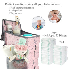 Llama Bella wall-install shows versatile mounting for changing tables or walls.