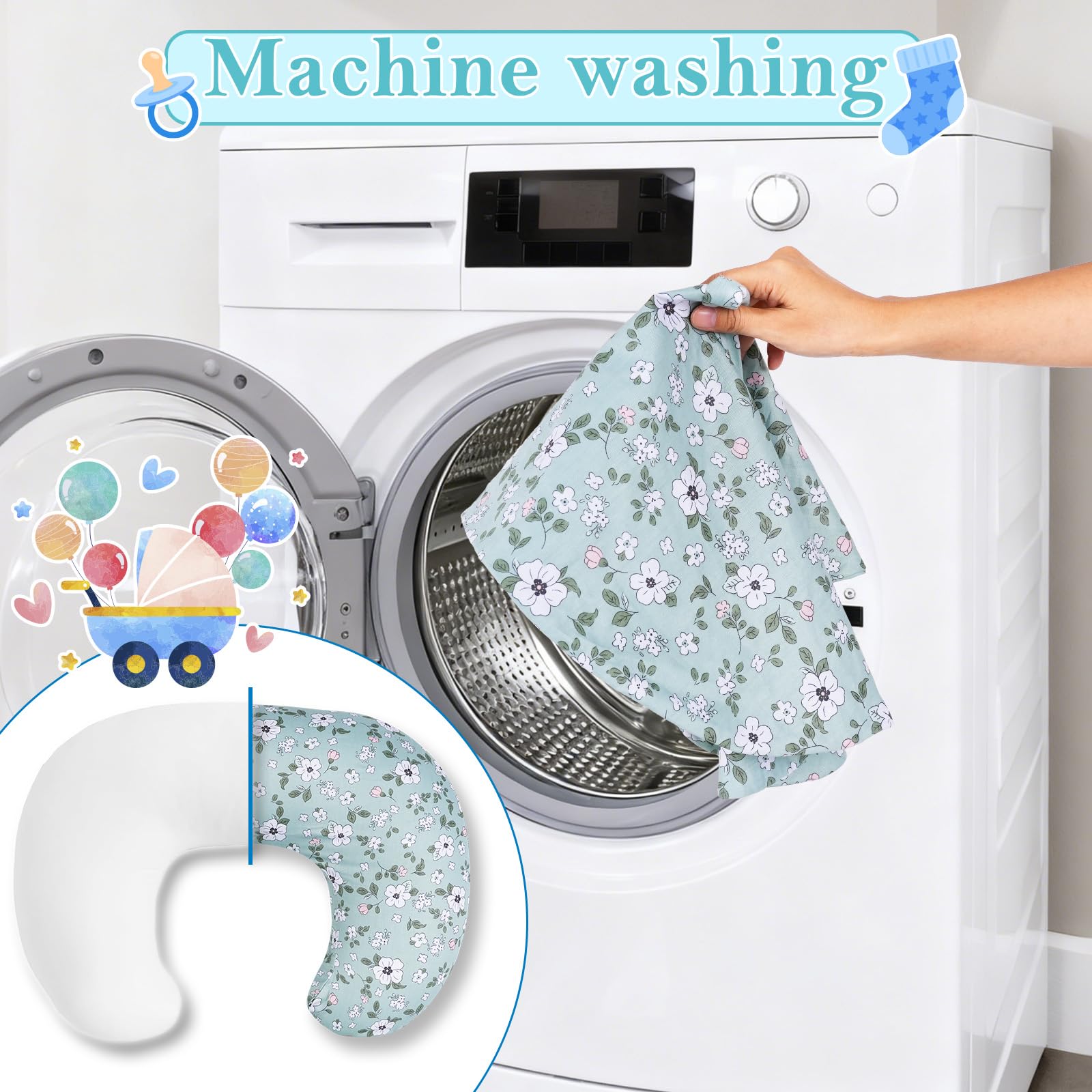 LLCJYYCY nursing pillow care tips remind to expand after unboxing