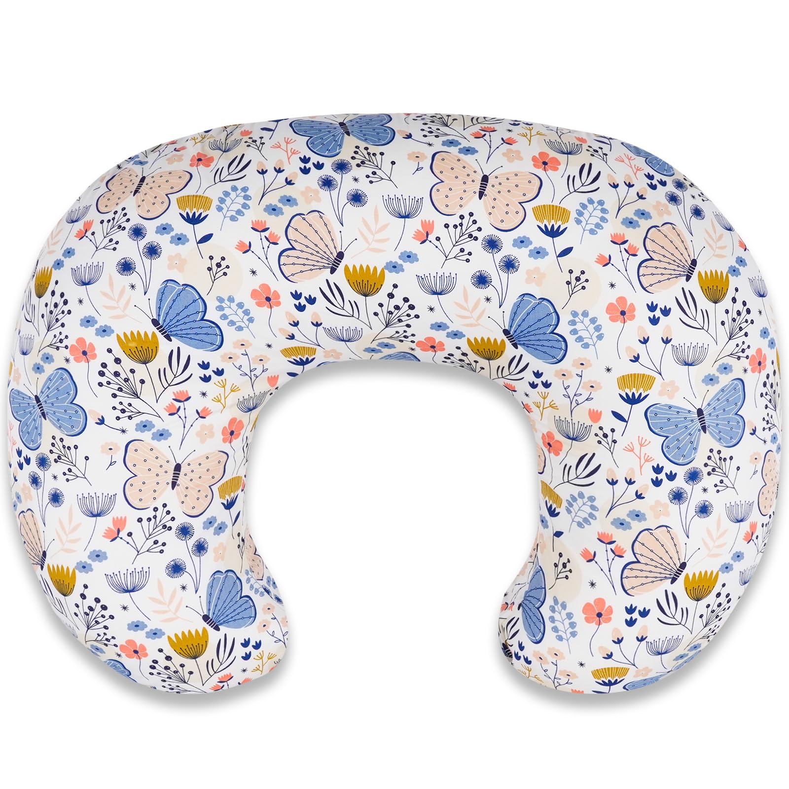 LLCJYYCY Nursing Pillow cover detail highlighting breathable 100% cotton fabric for easy care.