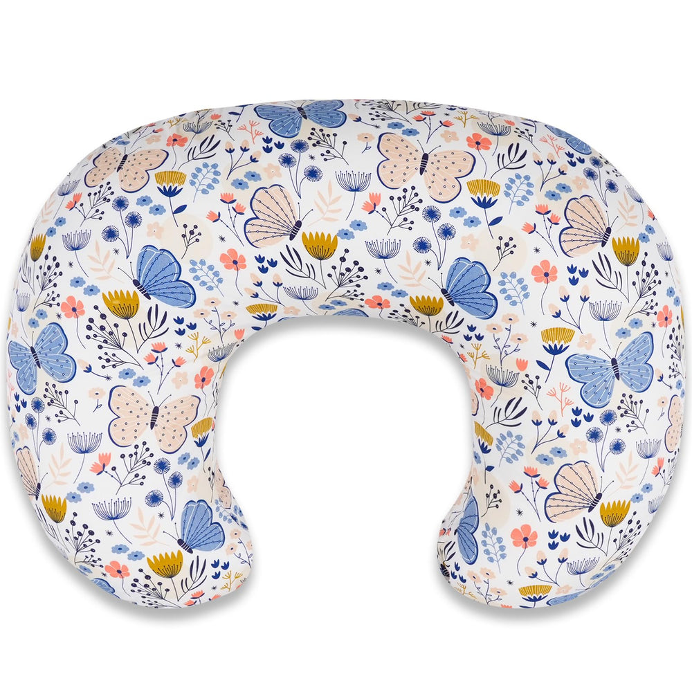 LLCJYYCY Nursing Pillow cover detail highlighting breathable 100% cotton fabric for easy care.