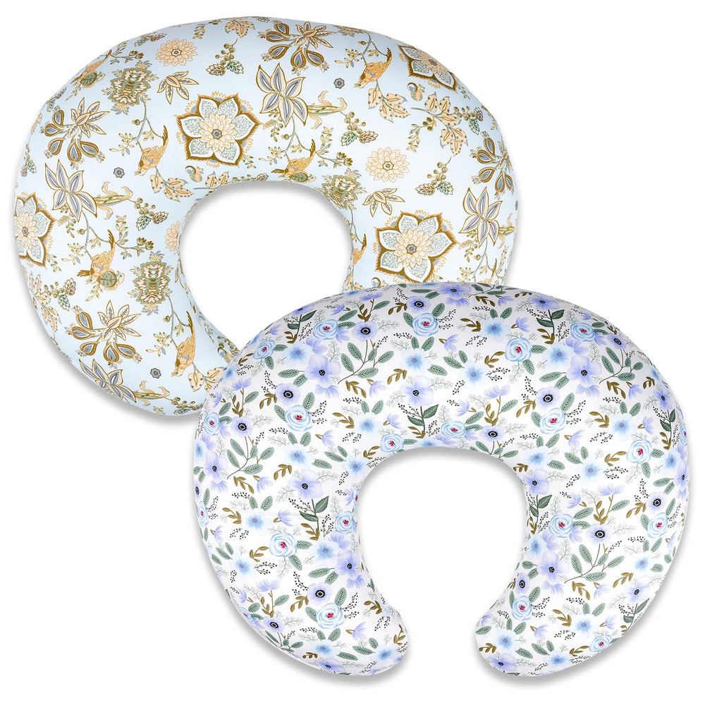 LLCJYYCY nursing pillow cover folded close-up highlights soft cotton fabric for baby comfort.