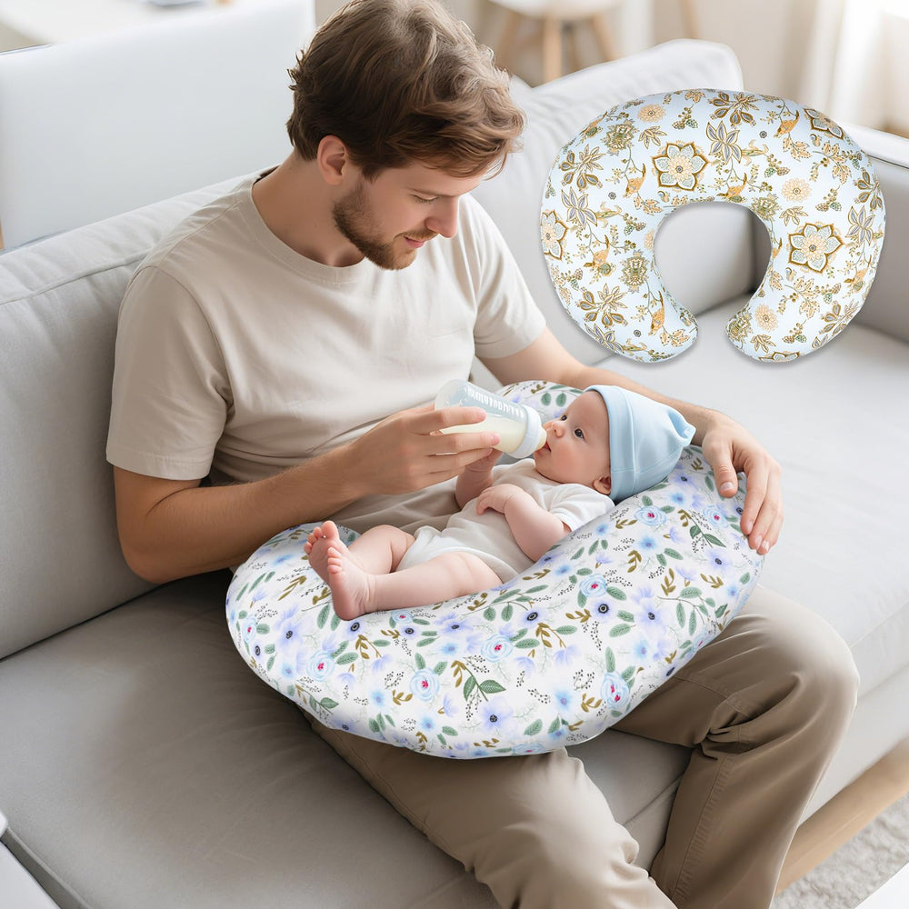LLCJYYCY nursing pillow cover with zipper for quick, clean swaps after feeding.