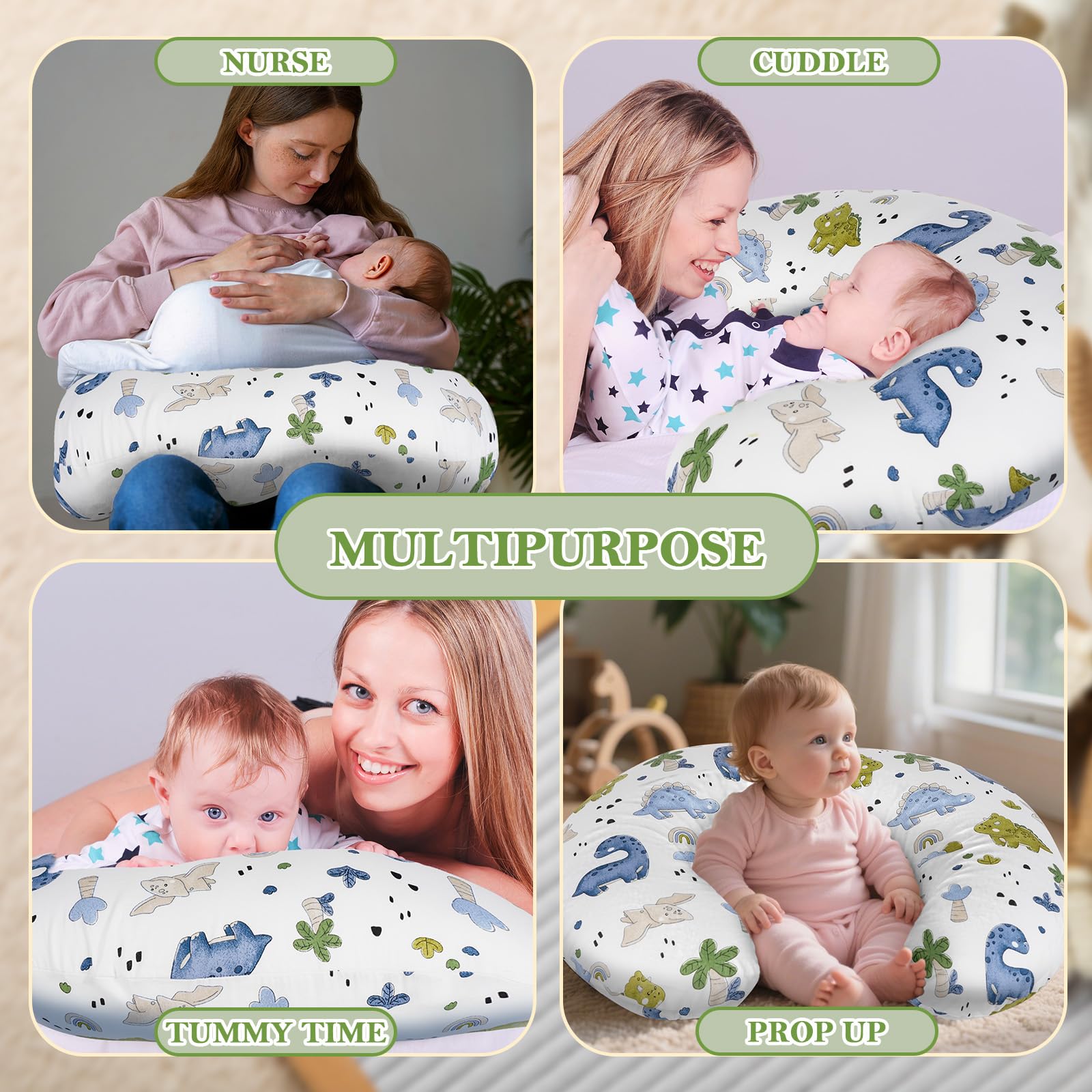 LLCJYYCY Ergonomic shape supports mom's back and neck during feeds.