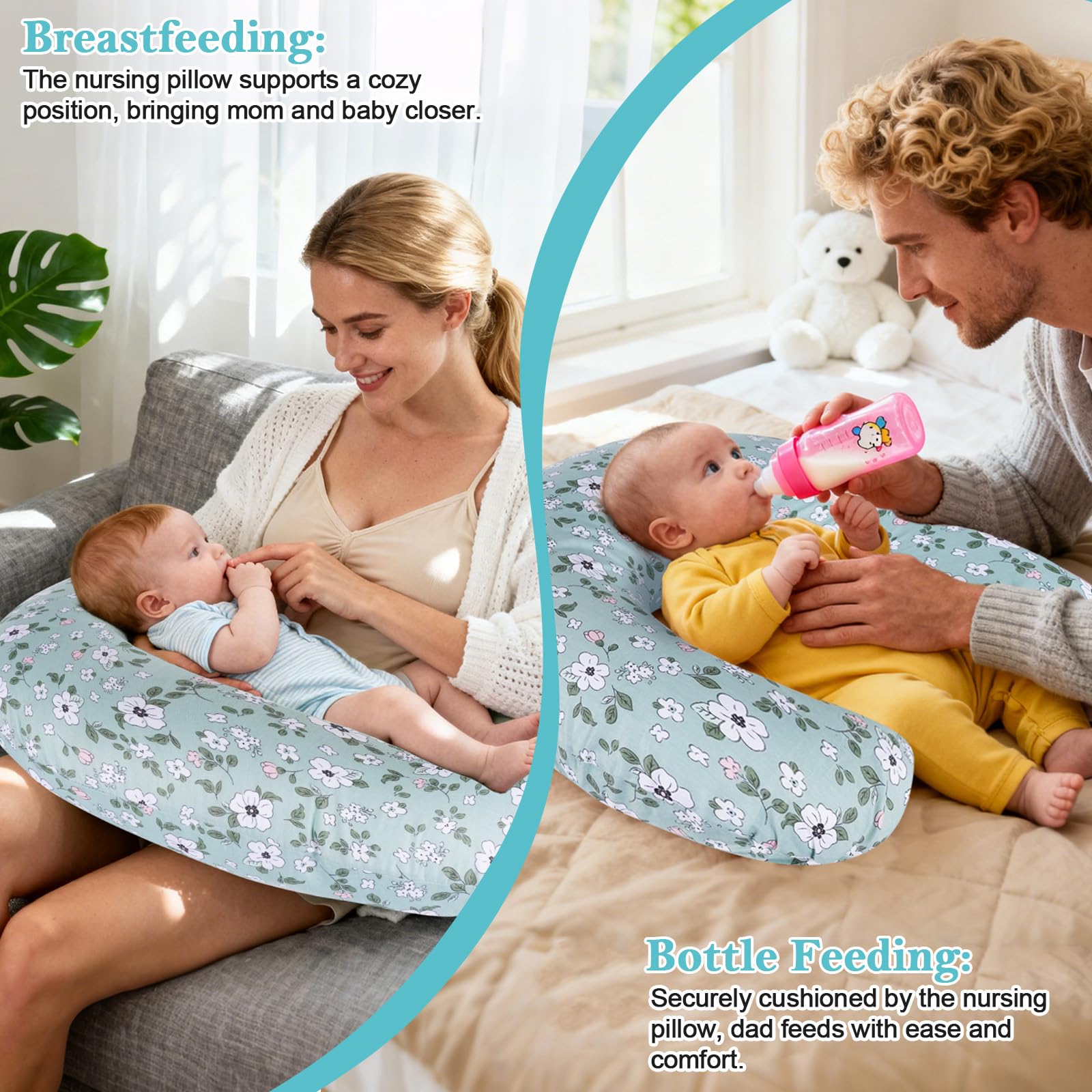 LLCJYYCY nursing pillow grow-with-baby versatility from feeding to tummy time