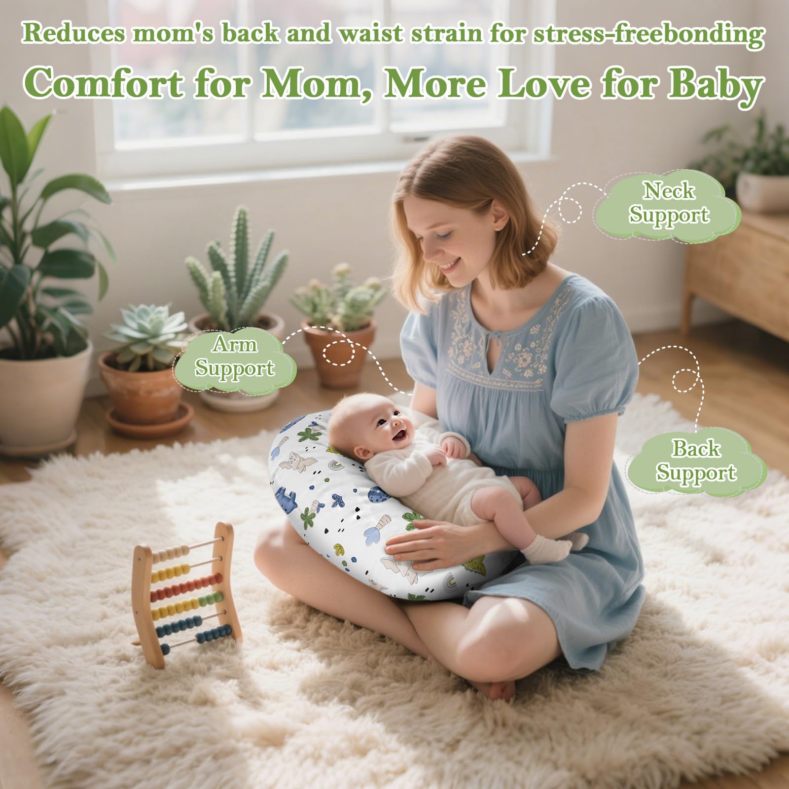 LLCJYYCY Removable hypoallergenic cover is machine washable for easy care.