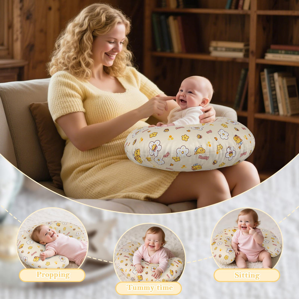 LLCJYYCY nursing pillow tummy time position offers baby playtime comfort.