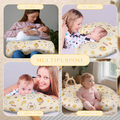 LLCJYYCY nursing pillow washable cover closeup demonstrates easy cleaning.