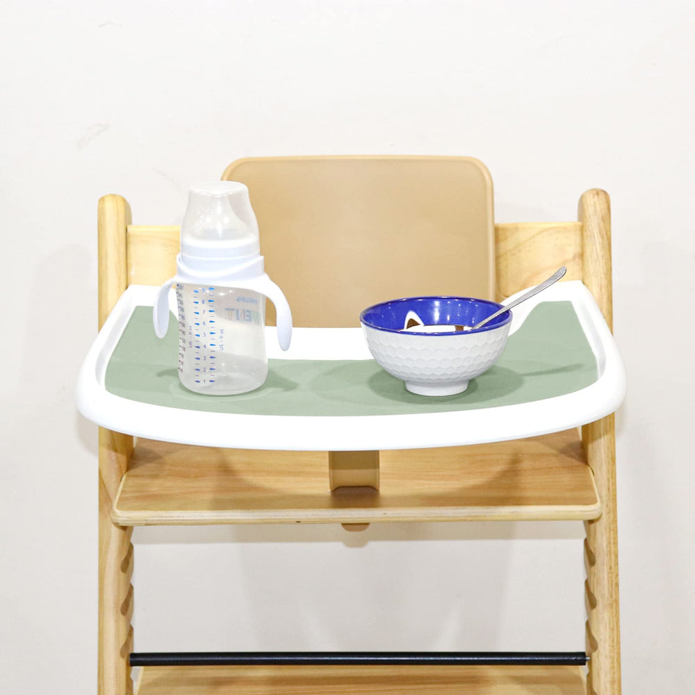 LLHQAMT Stokke Tripp Trapp tray mat in two-tone grey-green for stylish, hygienic feeding