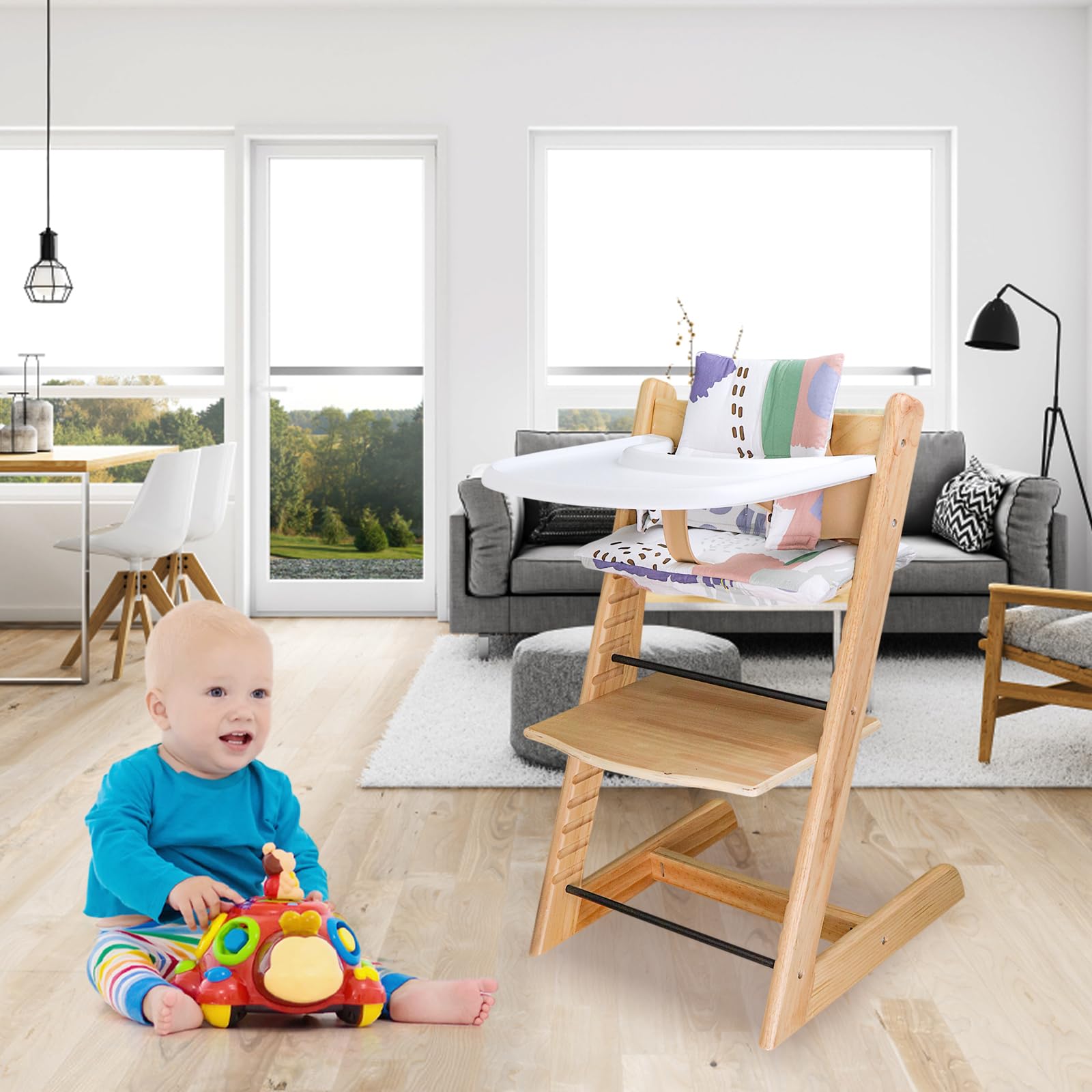 LLHQAMT Tripp Trapp silicone placemat provides easy cleanup after meals.