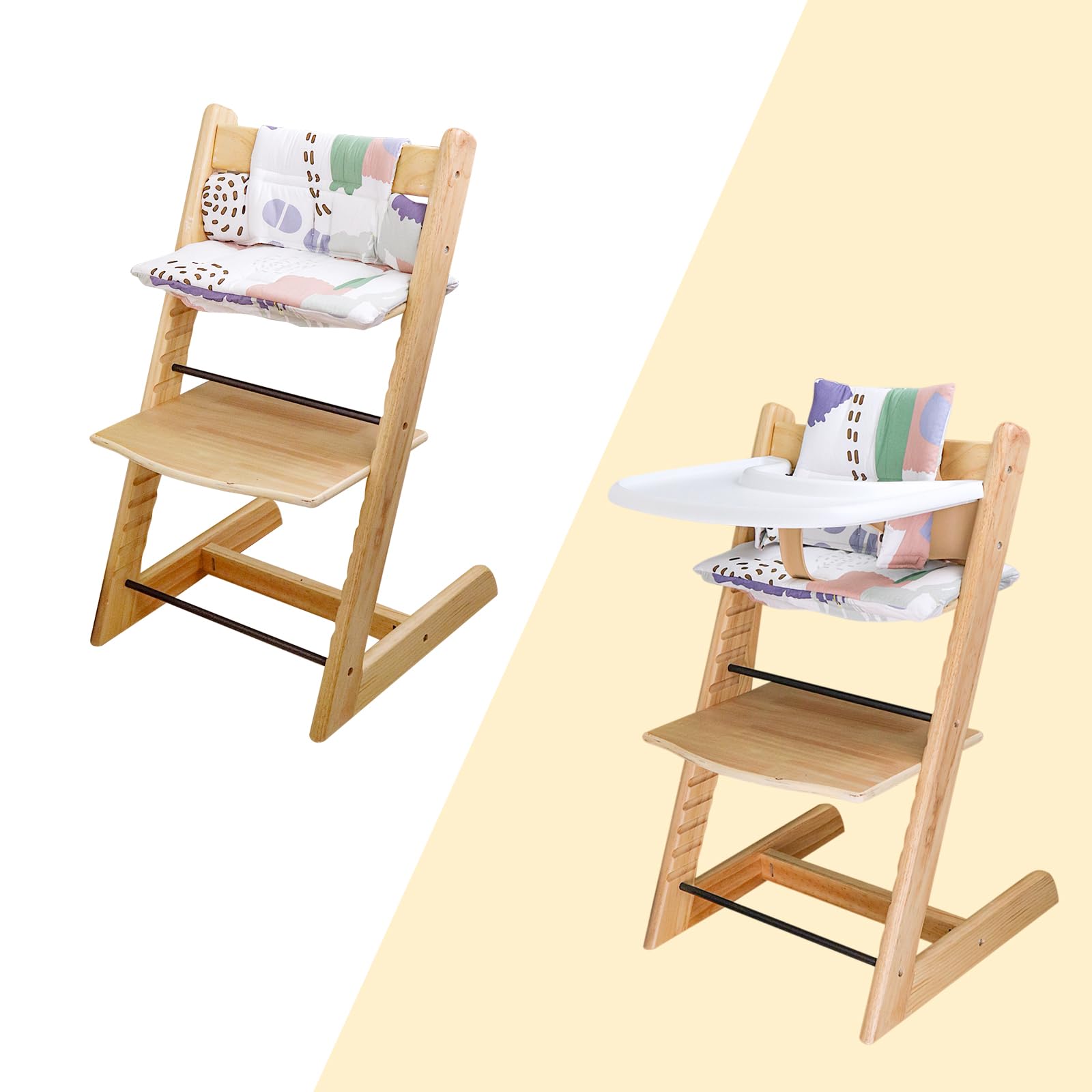 LLHQAMT Tripp Trapp tray cover keeps high chair surface clean and wipeable.