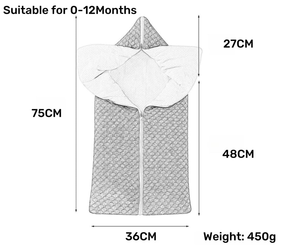 LLmoway sleeping bag diaper-change zipper enables quick diaper changes