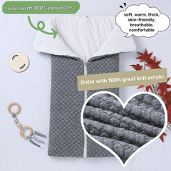 LLmoway swaddle zipper head-cover demonstrates wind and sun protection for outings