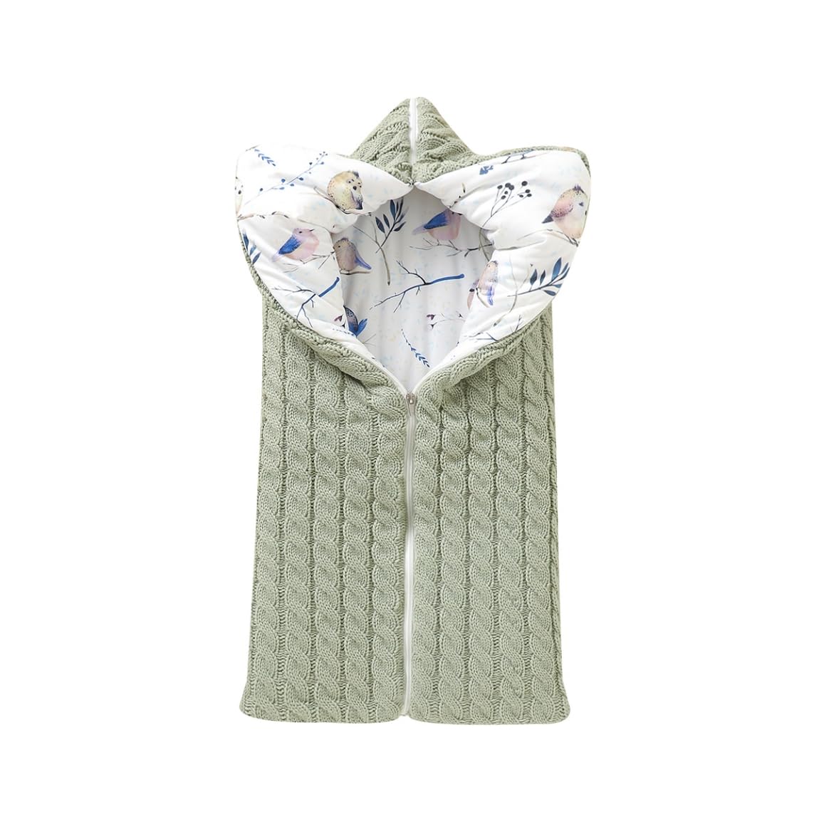 LLmoway warm baby swaddle-sleep sack in sage green for secure warmth
