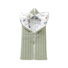 LLmoway warm baby swaddle-sleep sack in sage green for secure warmth