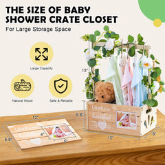 LLMQ baby shower basket personalization options for baby name and date