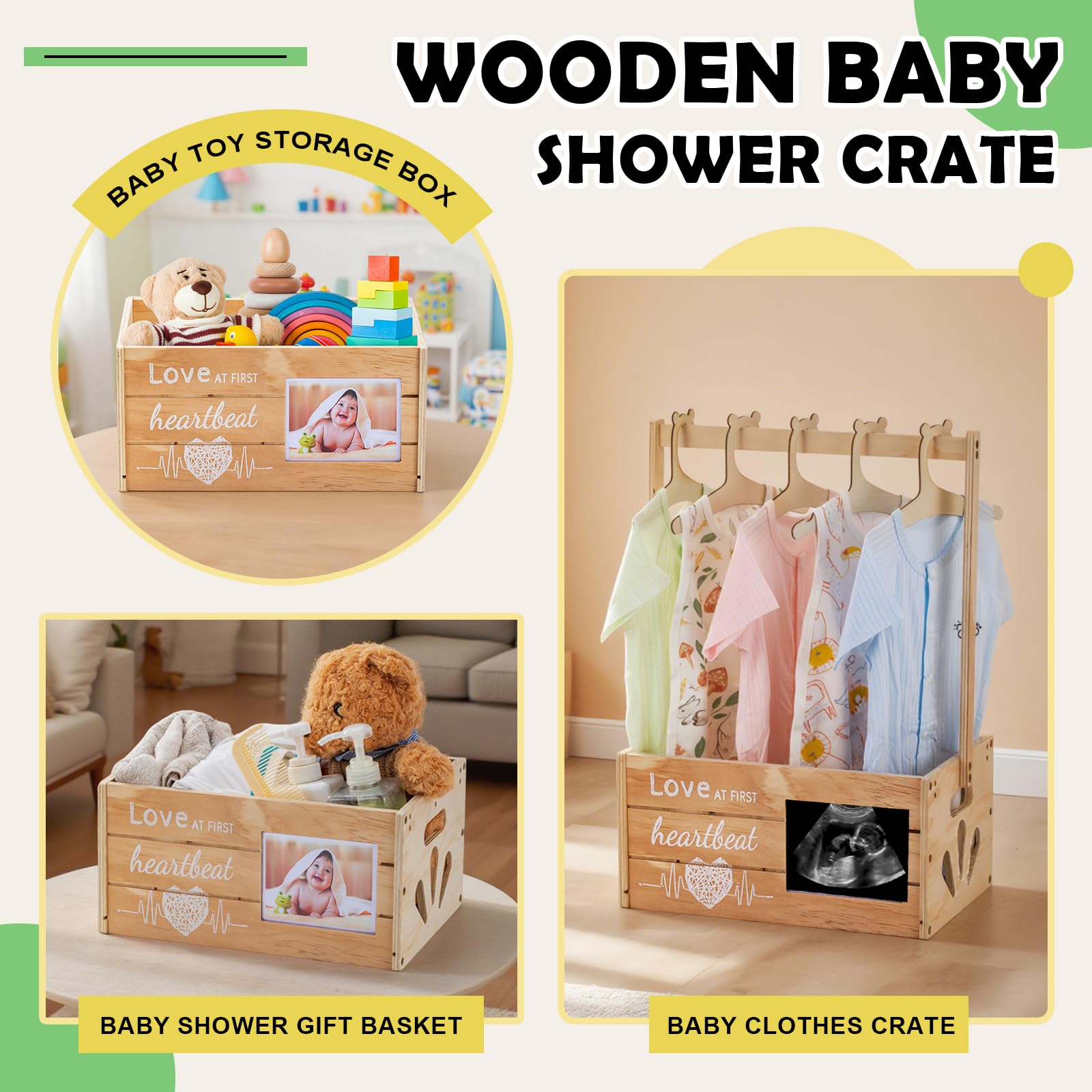 LLMQ multi-use storage suitable for diapers, toys, books, and clothing