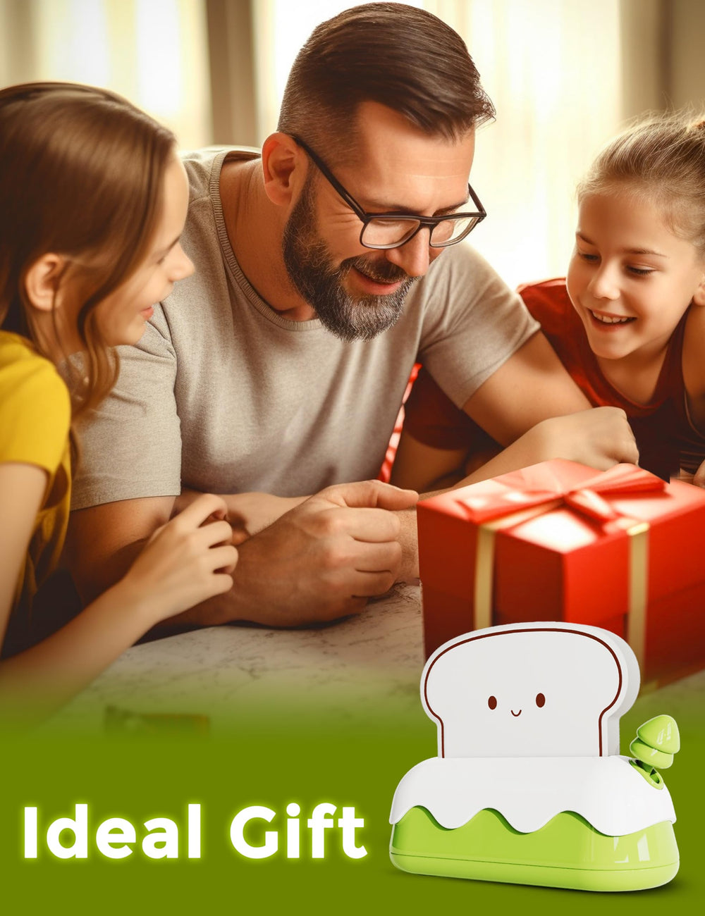 L LOHAS LED toaster night light 15-minute timer auto-shuts off.