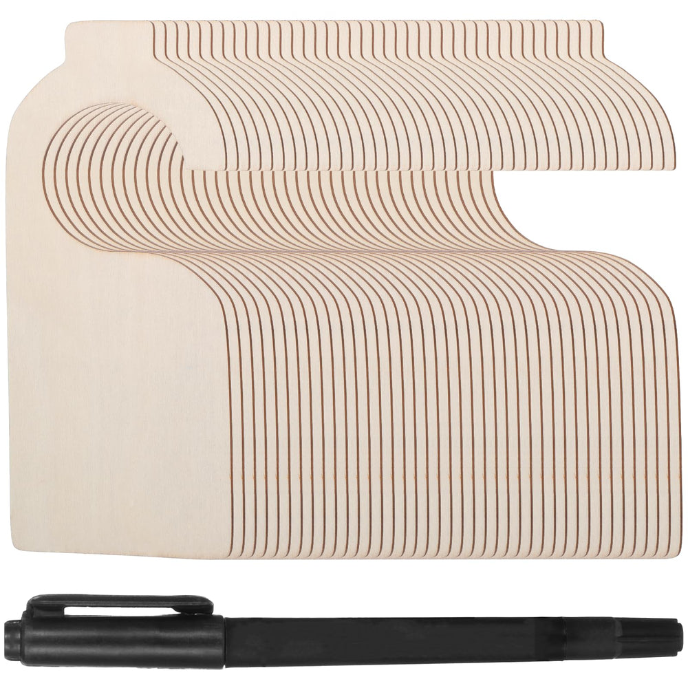 LLOUSSAK blank wooden closet divider front view shows clean, smooth surface
