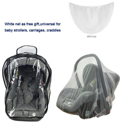 LLUFO rain cover elastic bottom fit for multiple seats and strollers.